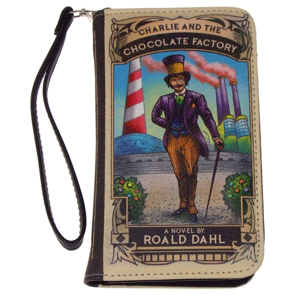 Charlie & The Chocolate Factory Color Wallet Zip Up Wristlet Gift Purse Book